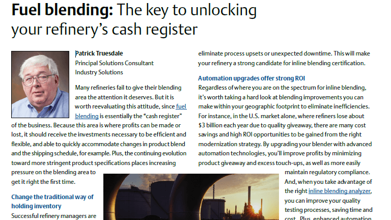 Fuel Blending Unlocks Refinery Cash Register